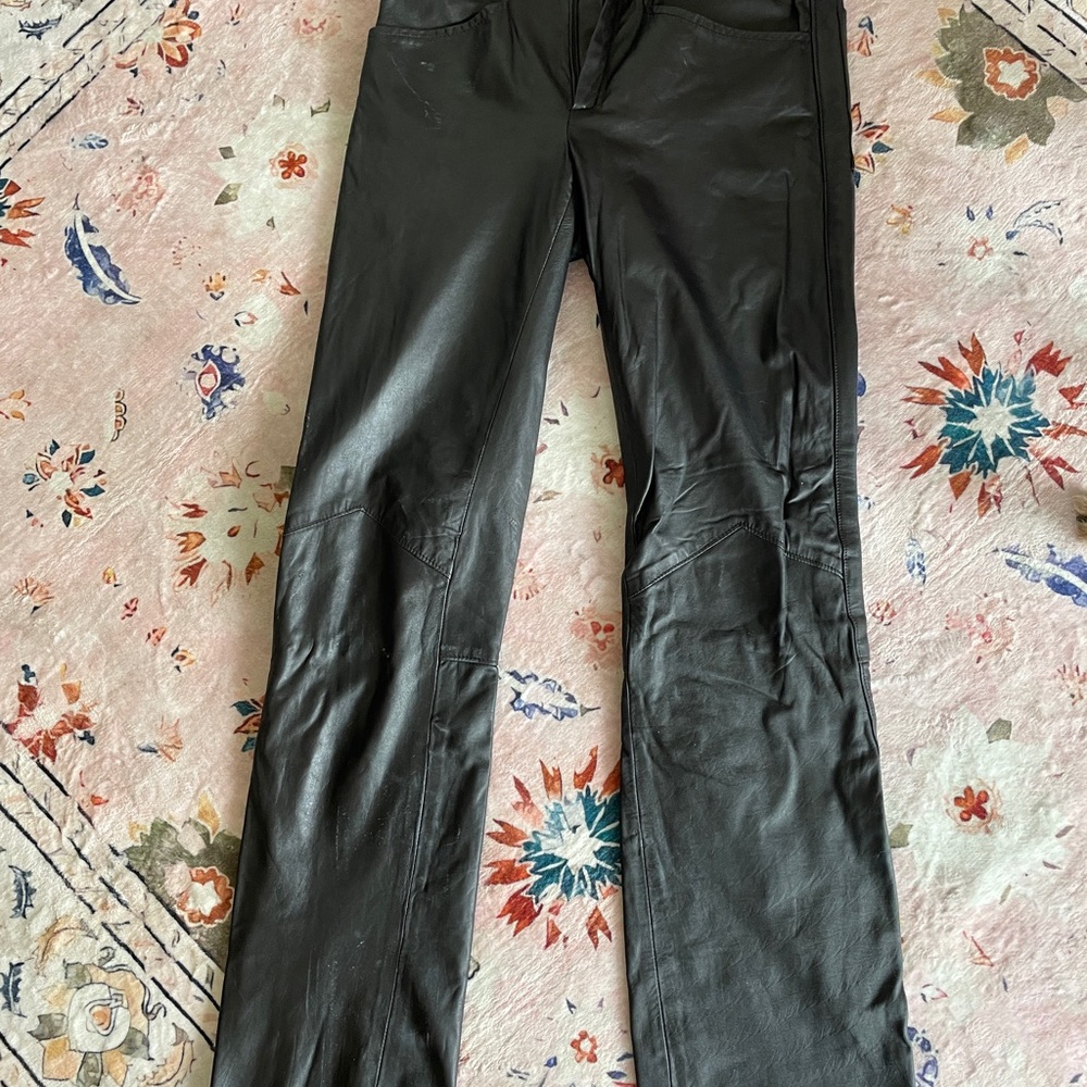 Stylish Black Leather Pants